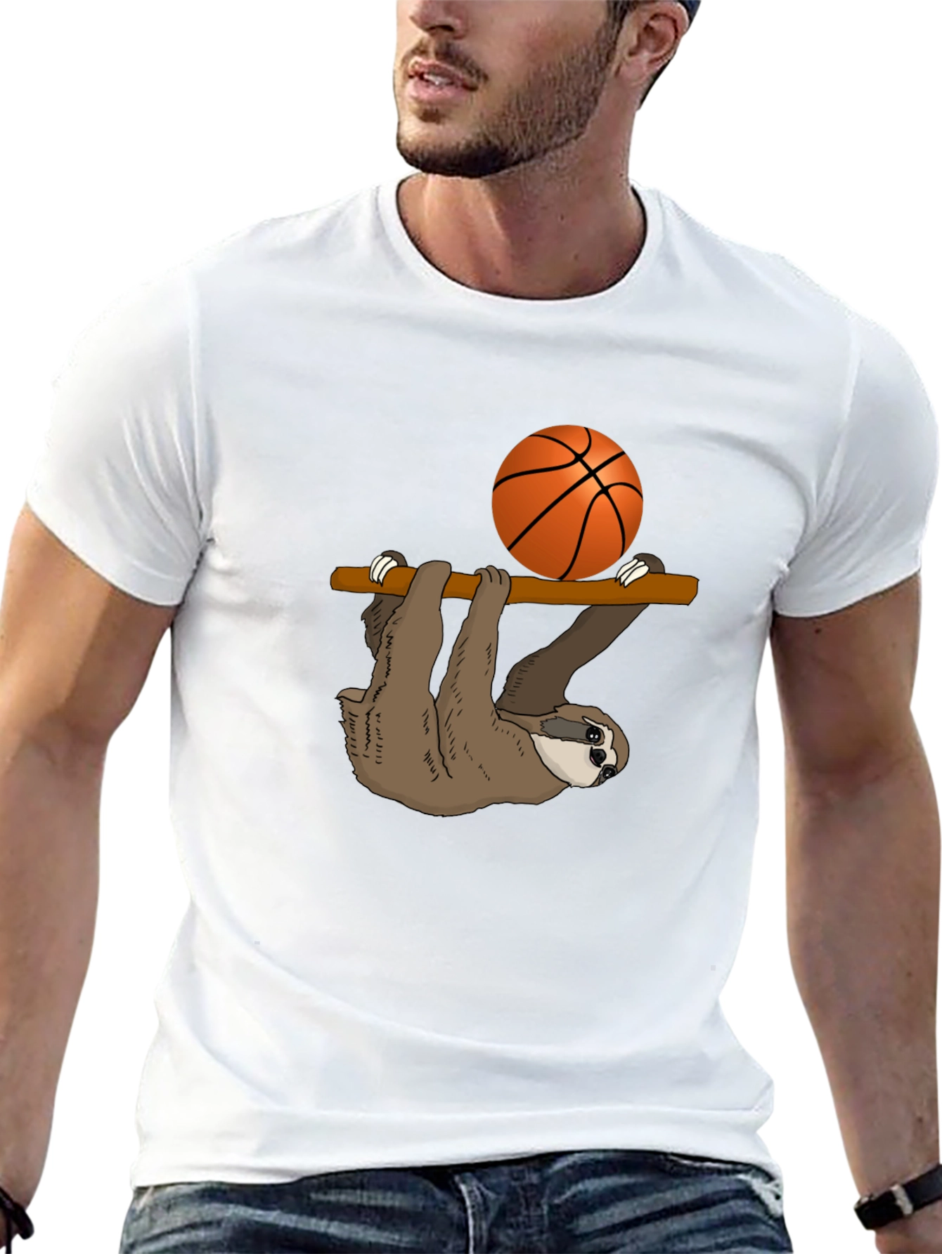 Sloth Basketball T-Shirt - Hang Time!