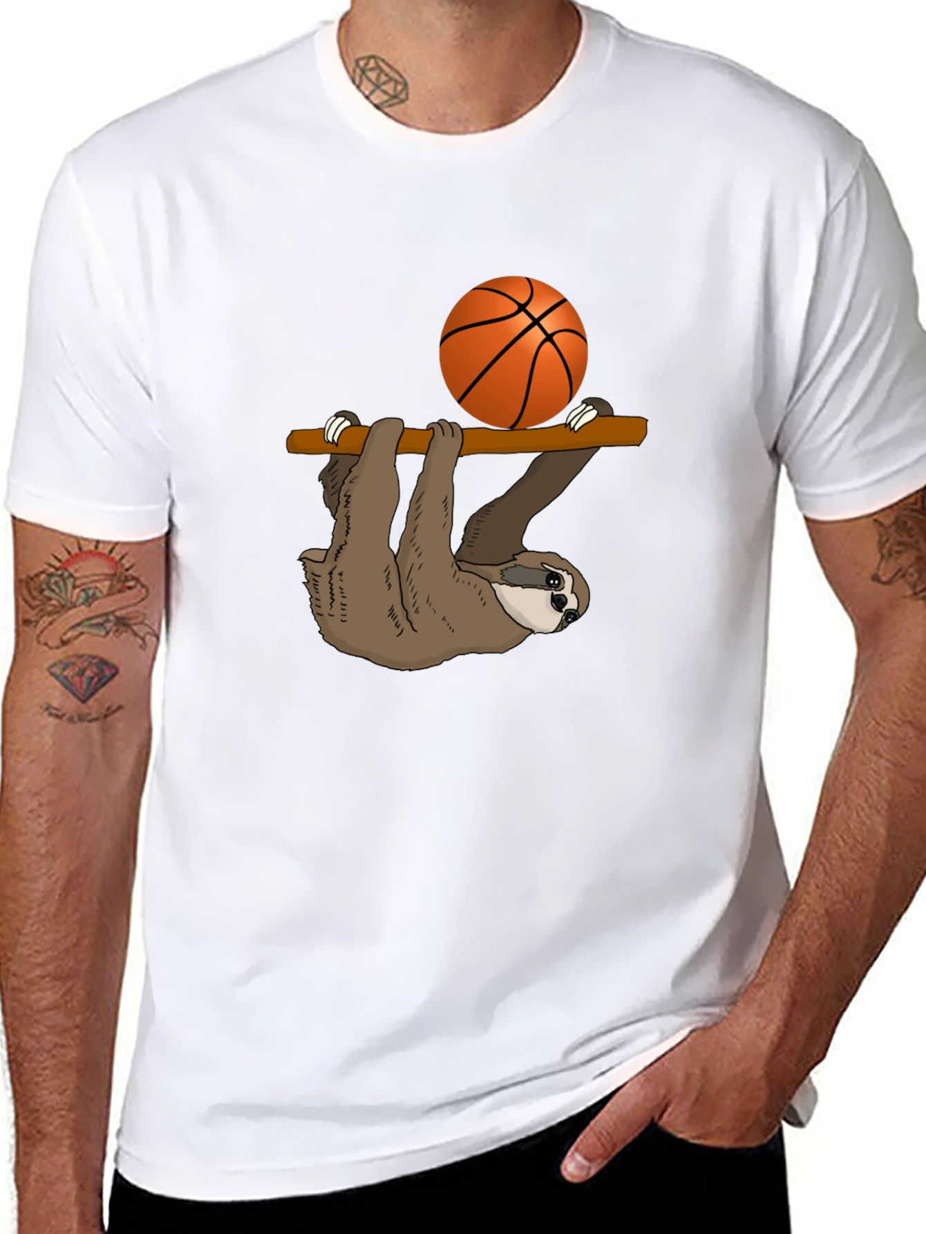 Sloth Basketball T-Shirt - Hang Time!