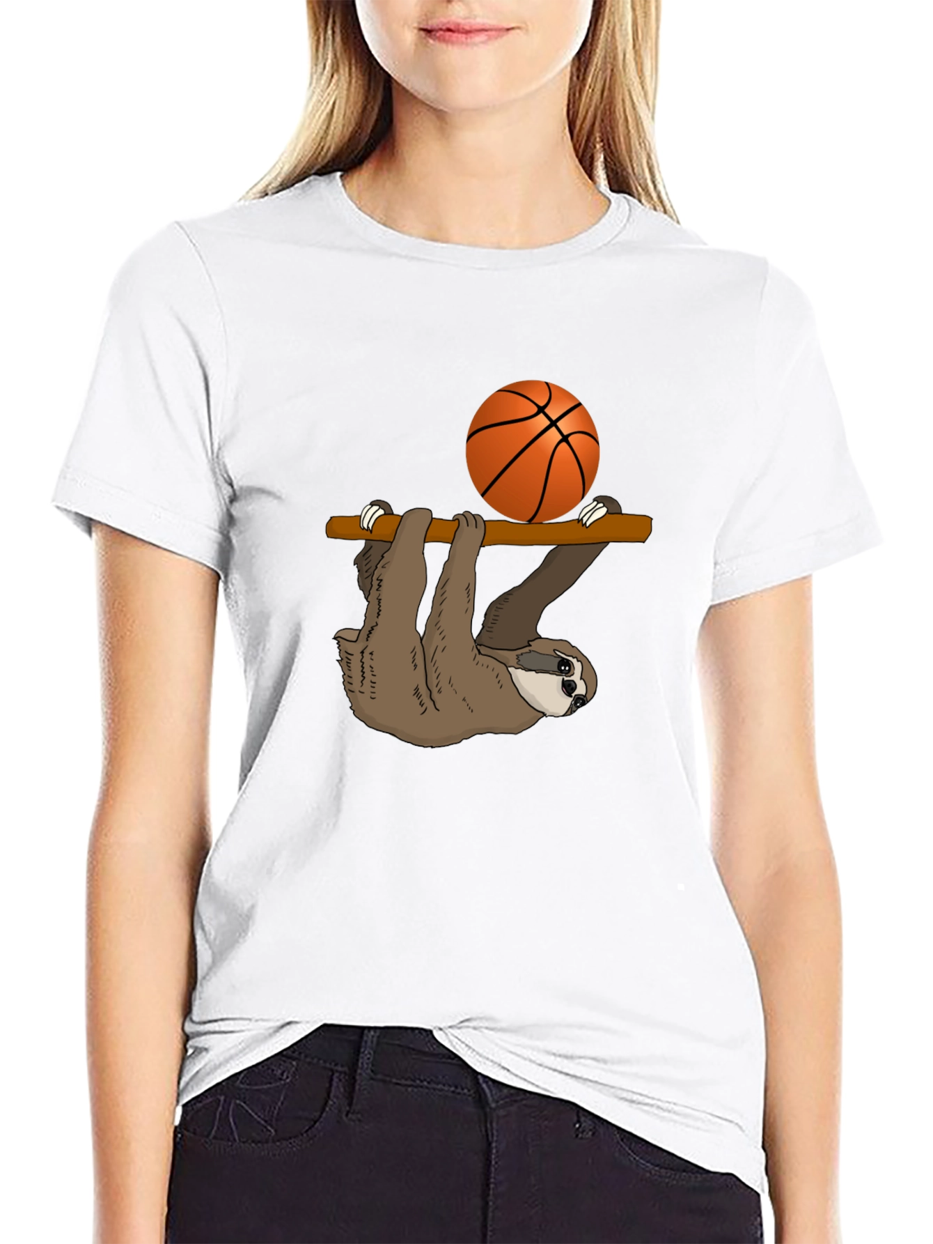 Sloth Basketball T-Shirt - Hang Time!
