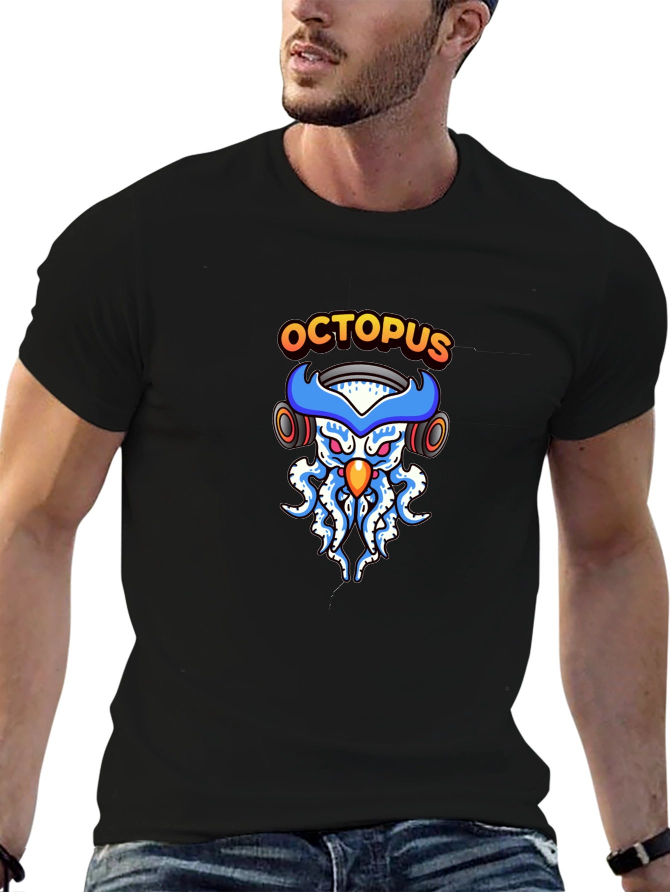 Octopus DJ Black T-Shirt