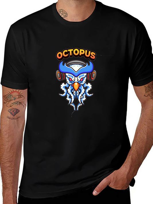 Octopus DJ Black T-Shirt