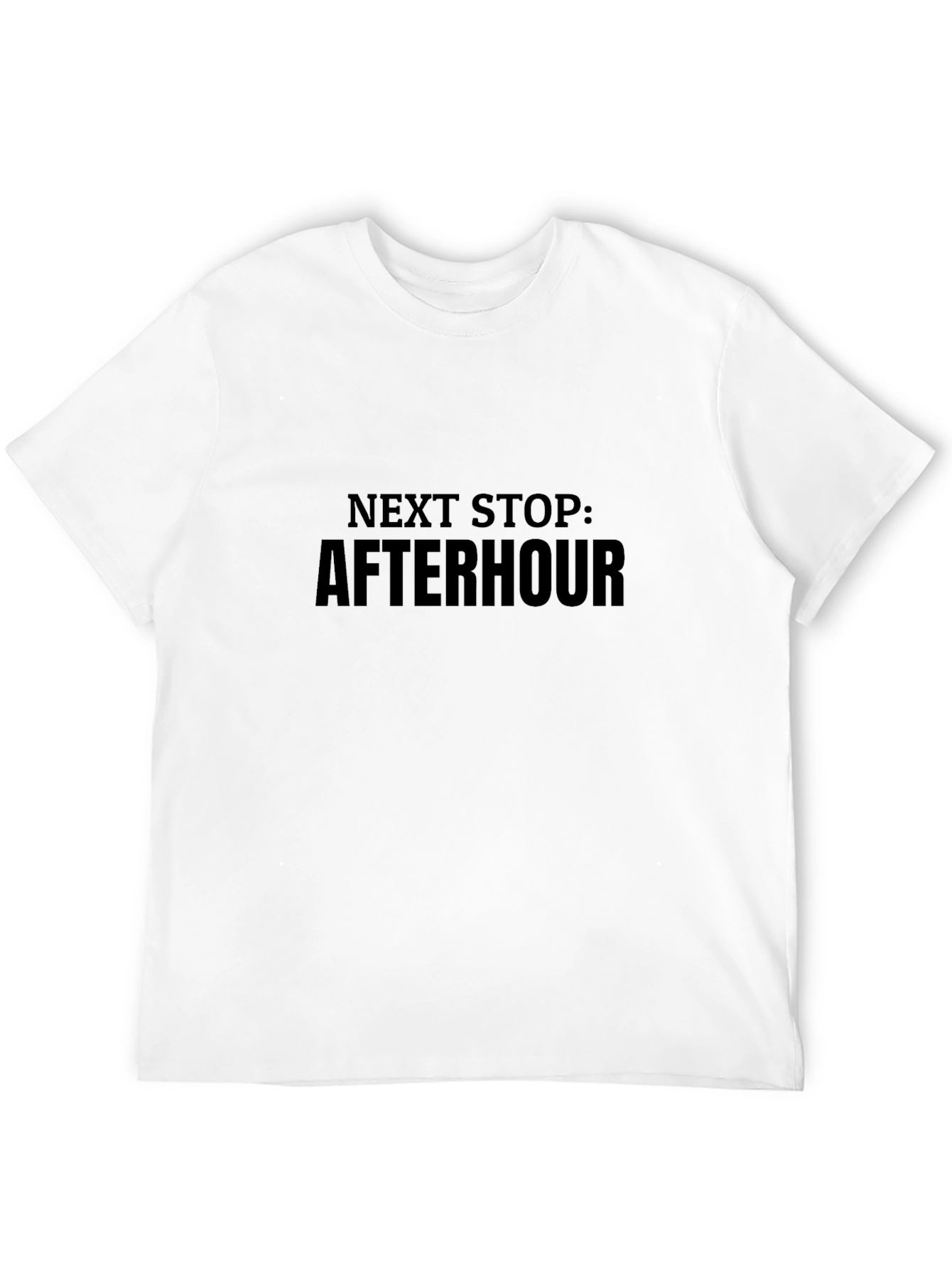 Next Stop: After Hour Graphic Tee - Black Cotton