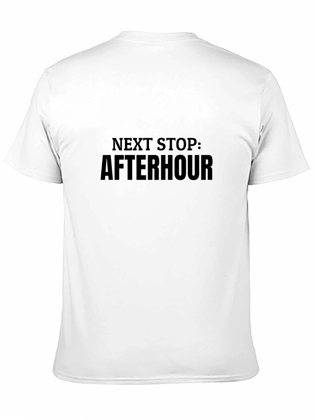 Next Stop: After Hour Graphic Tee - Black Cotton