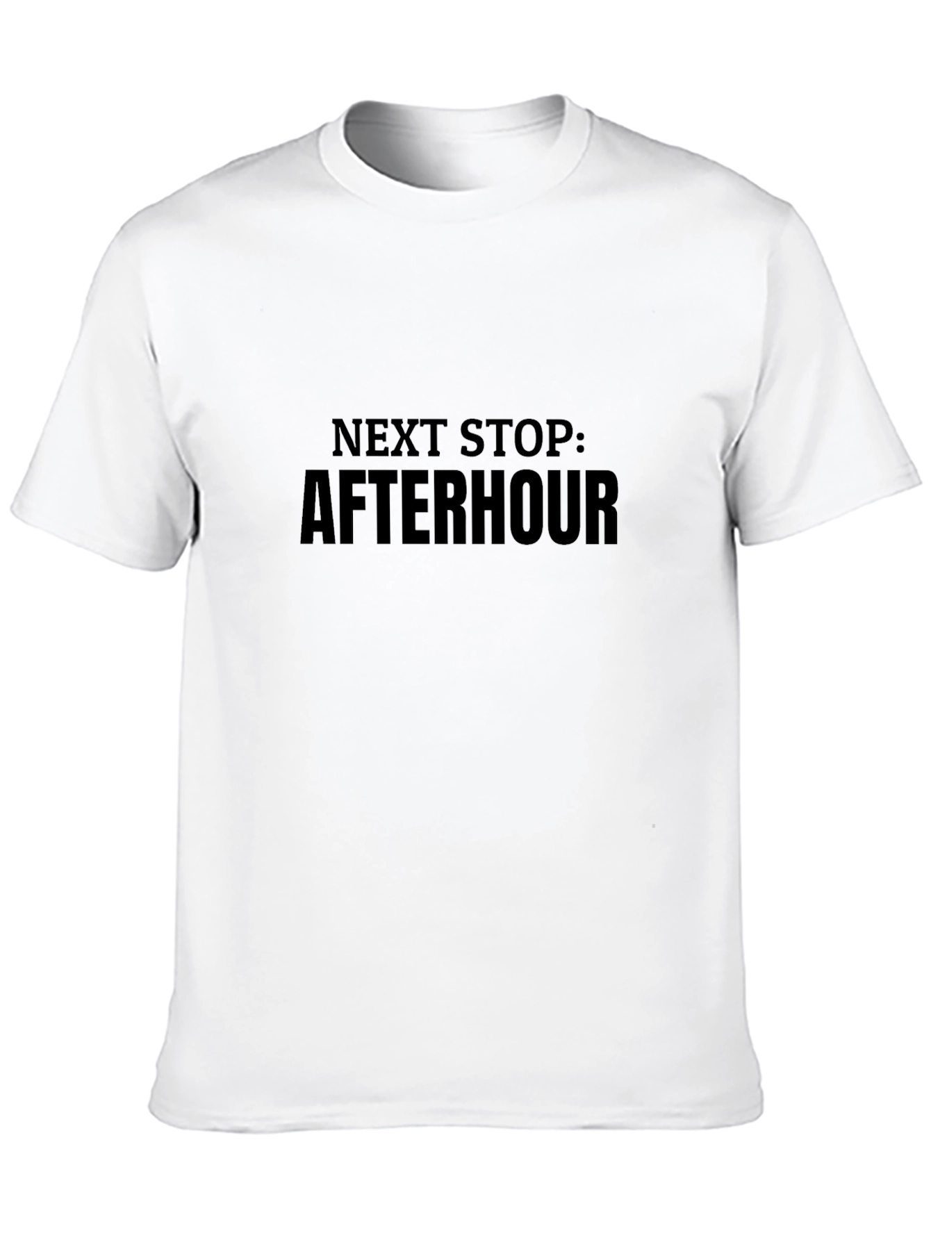 Next Stop: After Hour Graphic Tee - Black Cotton