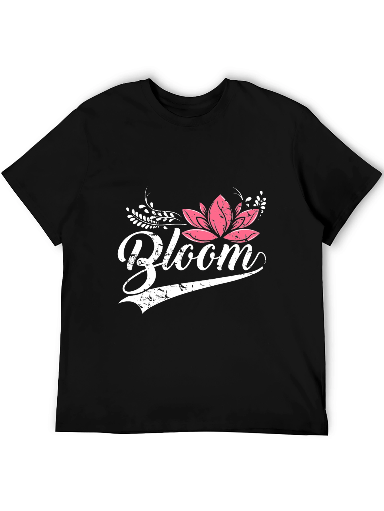 Bloom Graphic Tee - Black Cotton Shirt