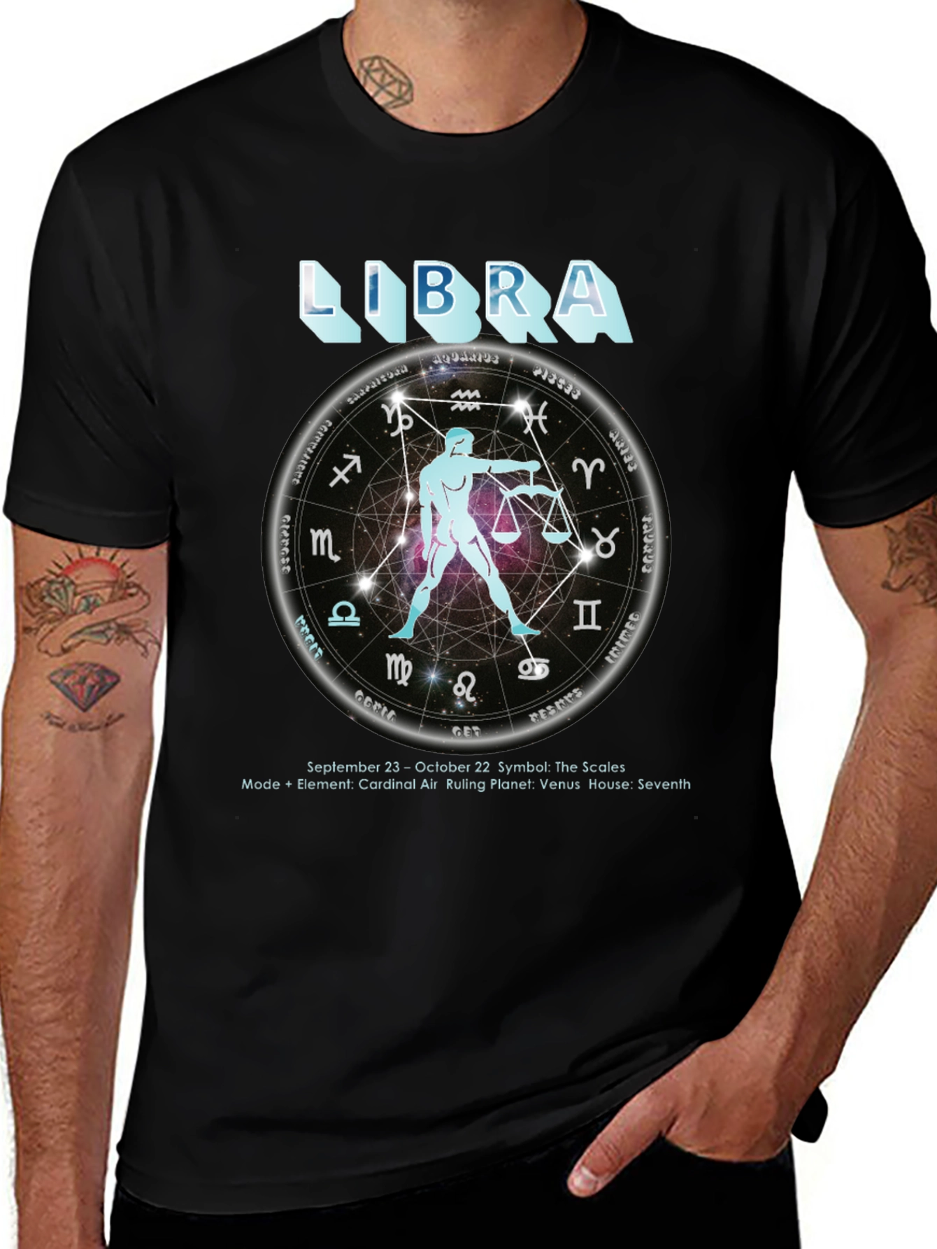 Libra Zodiac T-Shirt - September 23 to October 22