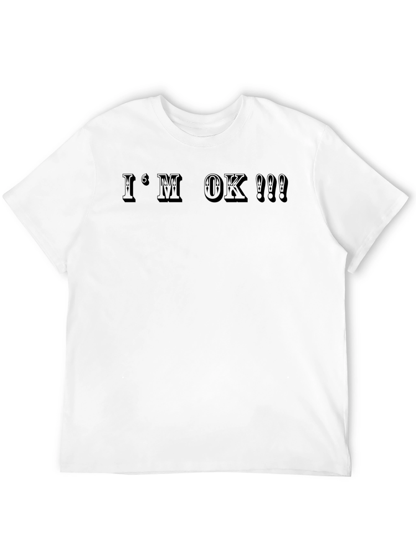 Im Ok !!! Mens Black Graphic Tee