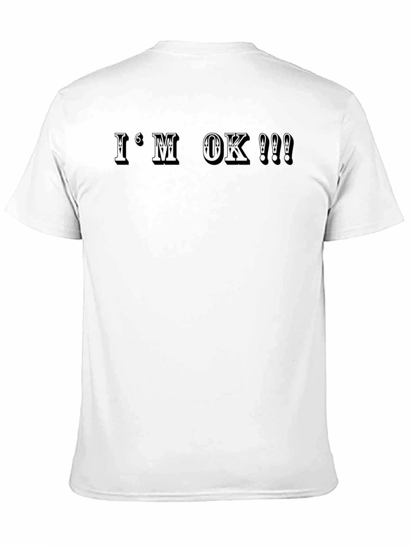 Im Ok !!! Mens Black Graphic Tee