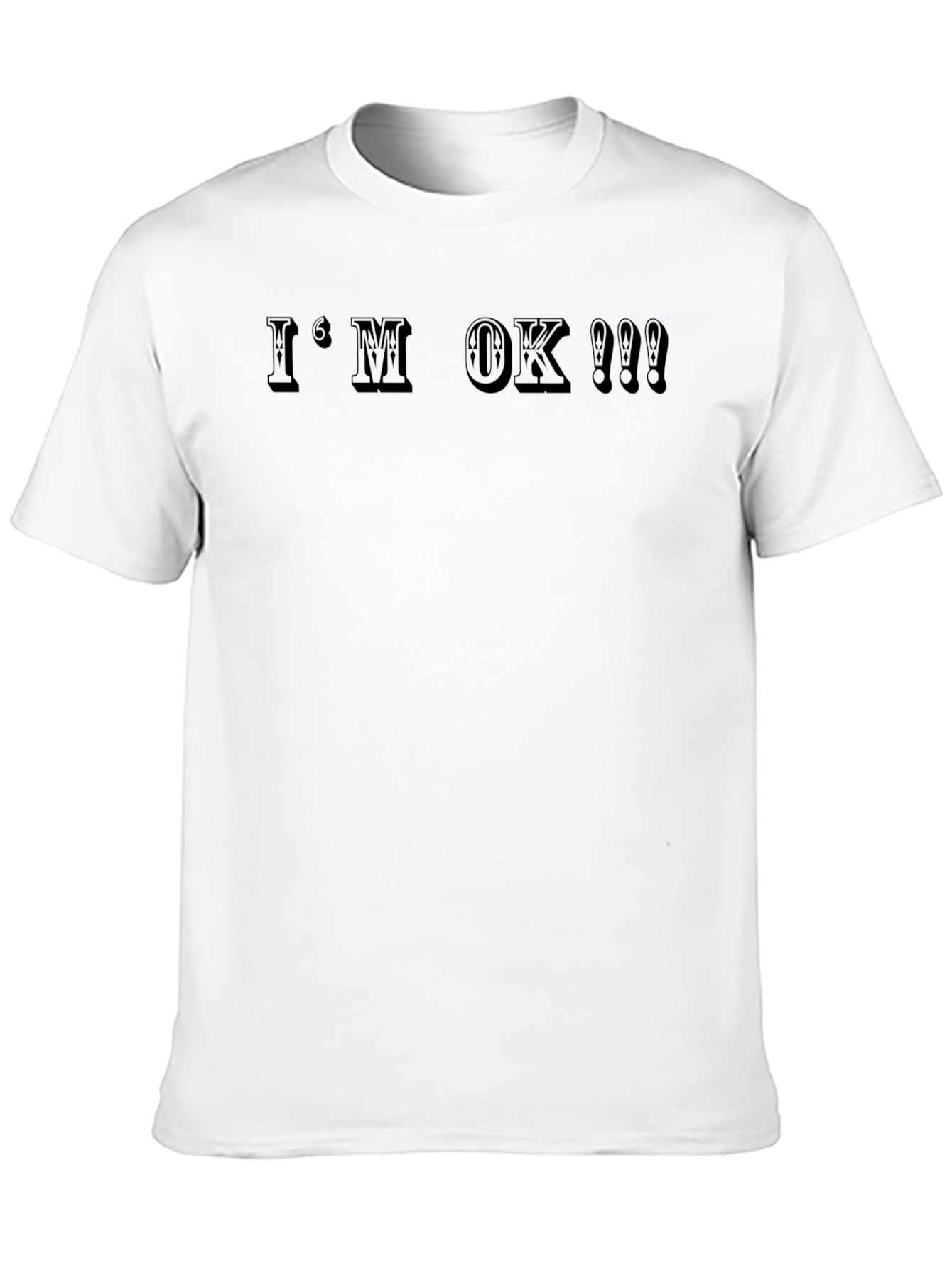 Im Ok !!! Mens Black Graphic Tee