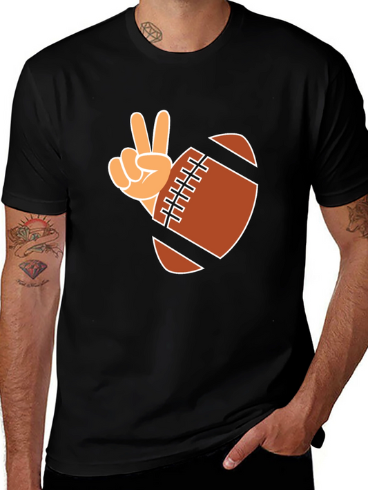Football Peace Sign Graphic Tee