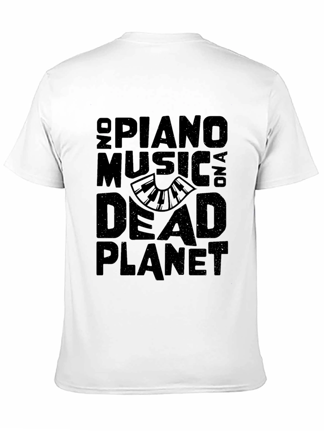 No Piano Music On A Dead Planet Black T-Shirt