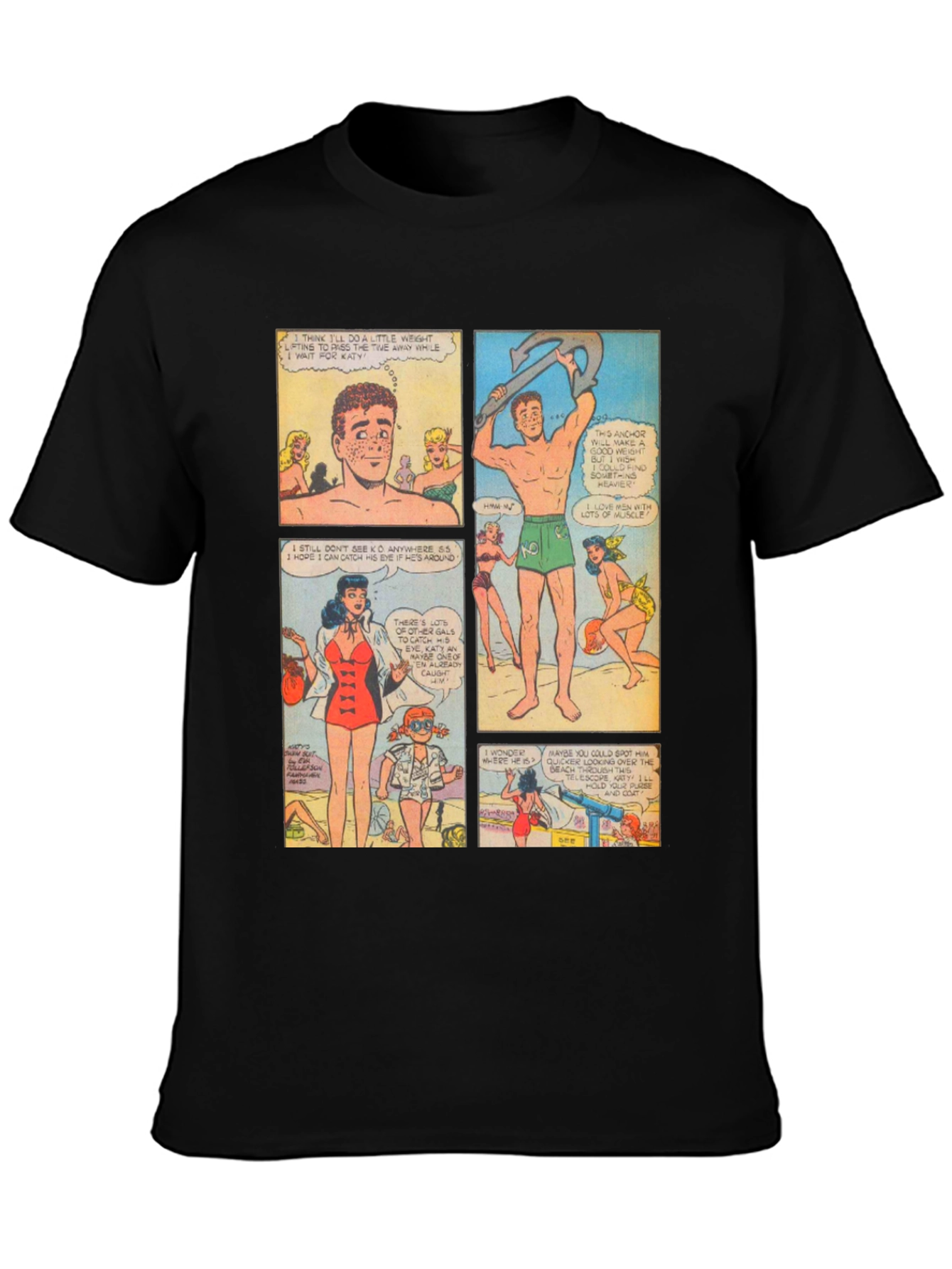 Retro Comic Strip Graphic T-Shirt