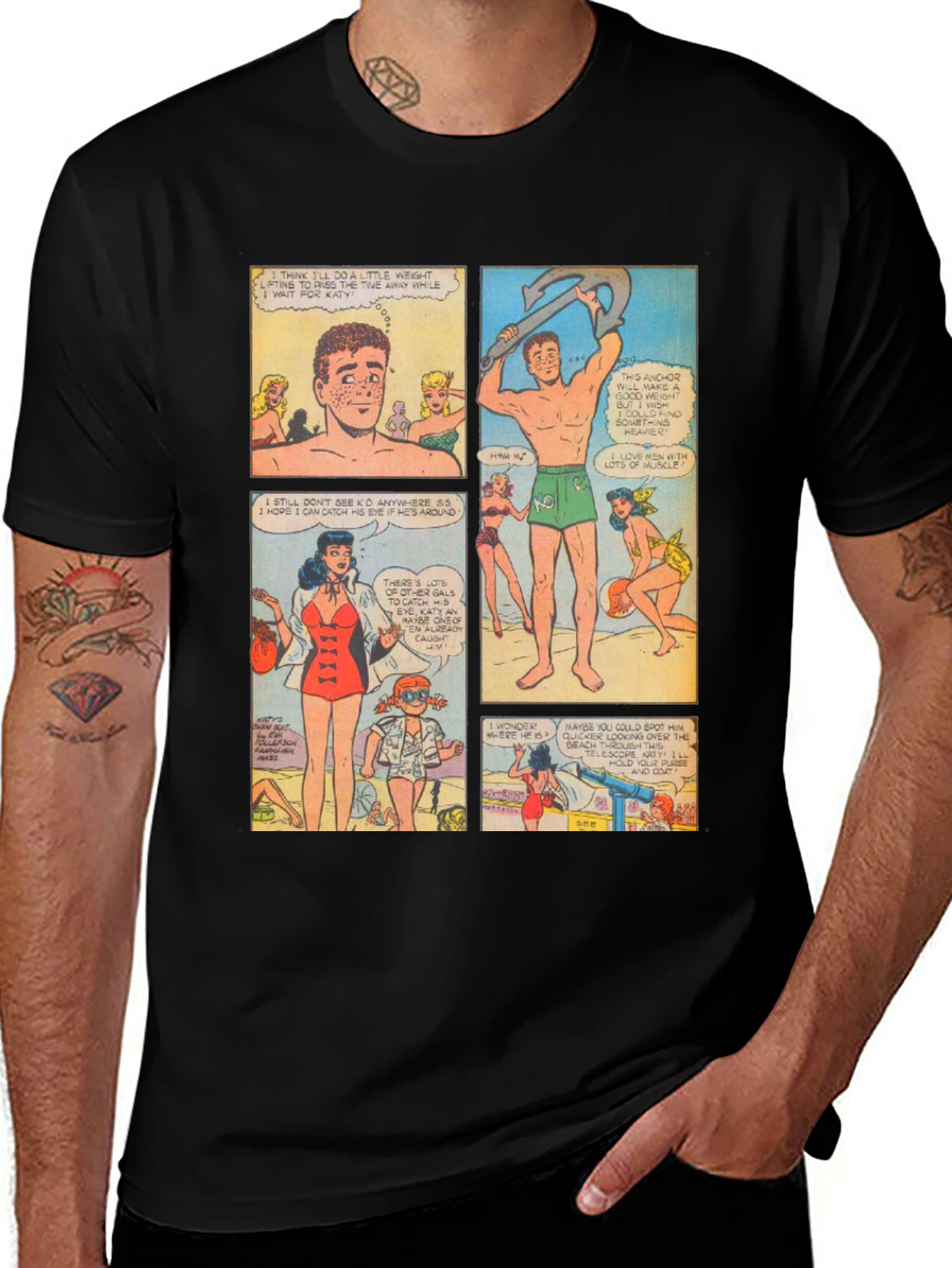 Retro Comic Strip Graphic T-Shirt