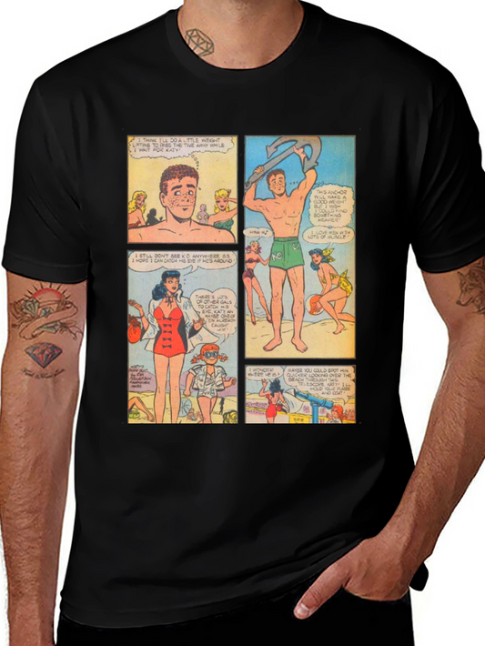 Retro Comic Strip Graphic T-Shirt