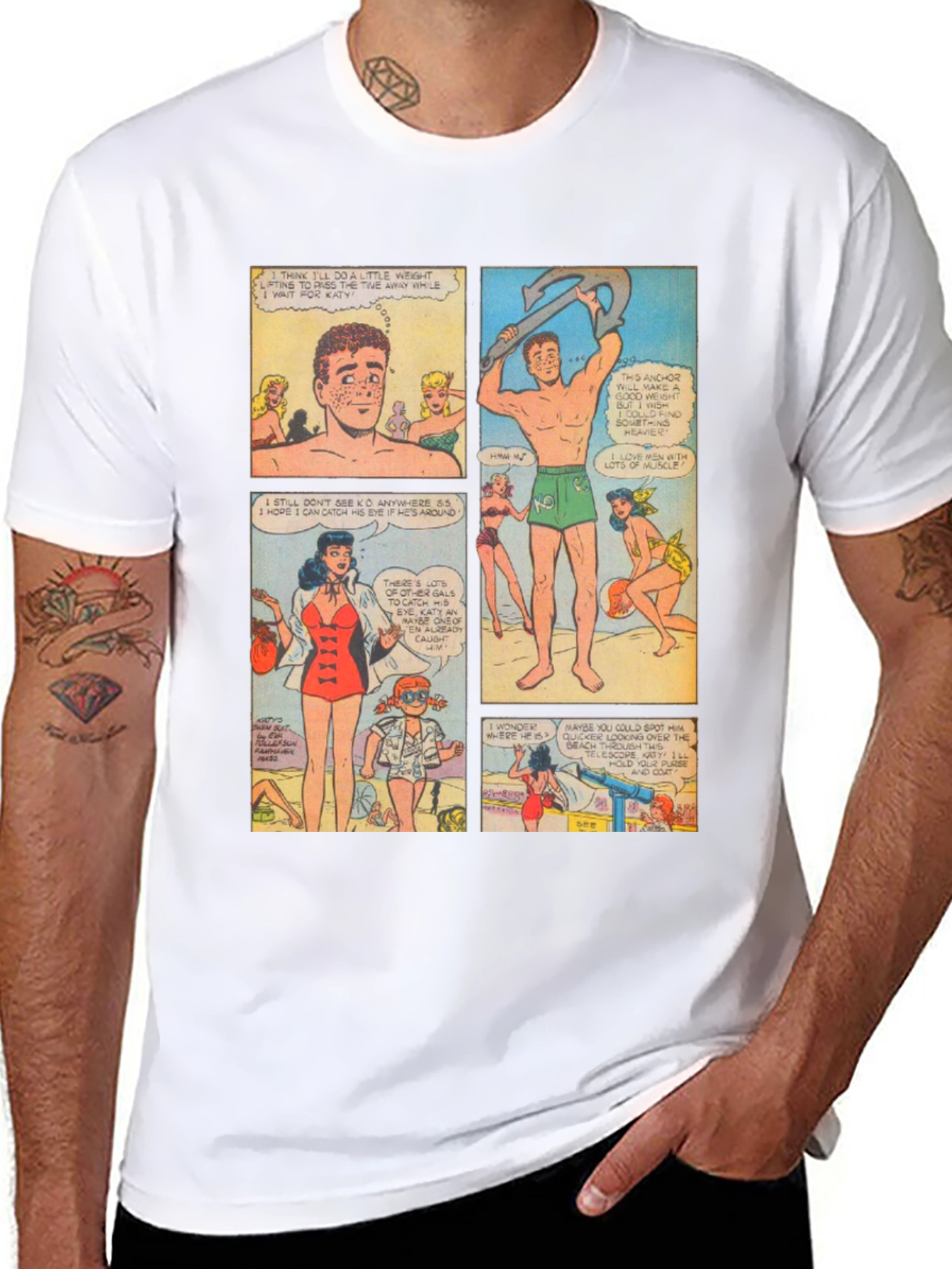 Retro Comic Strip Graphic T-Shirt