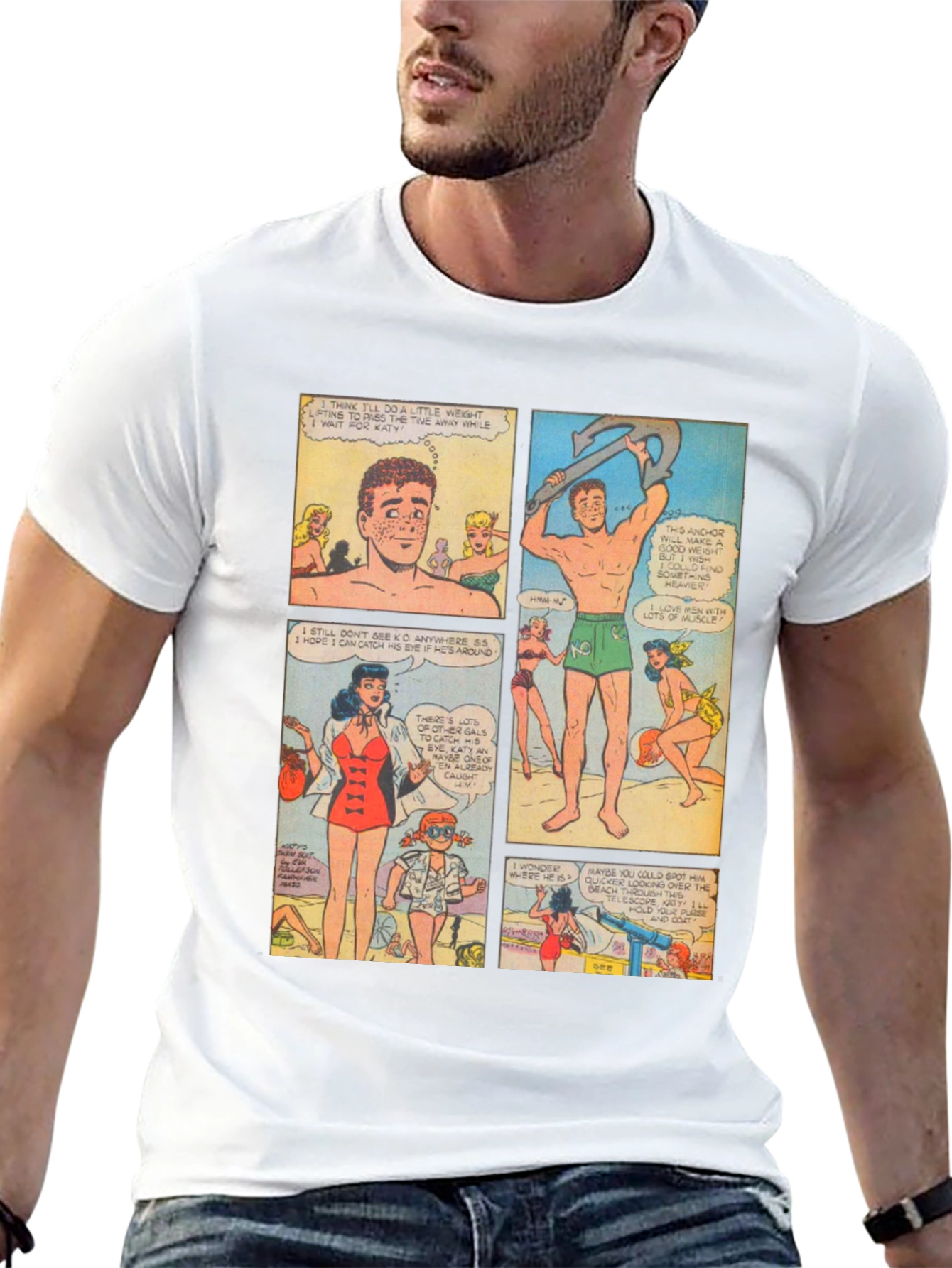 Retro Comic Strip Graphic T-Shirt