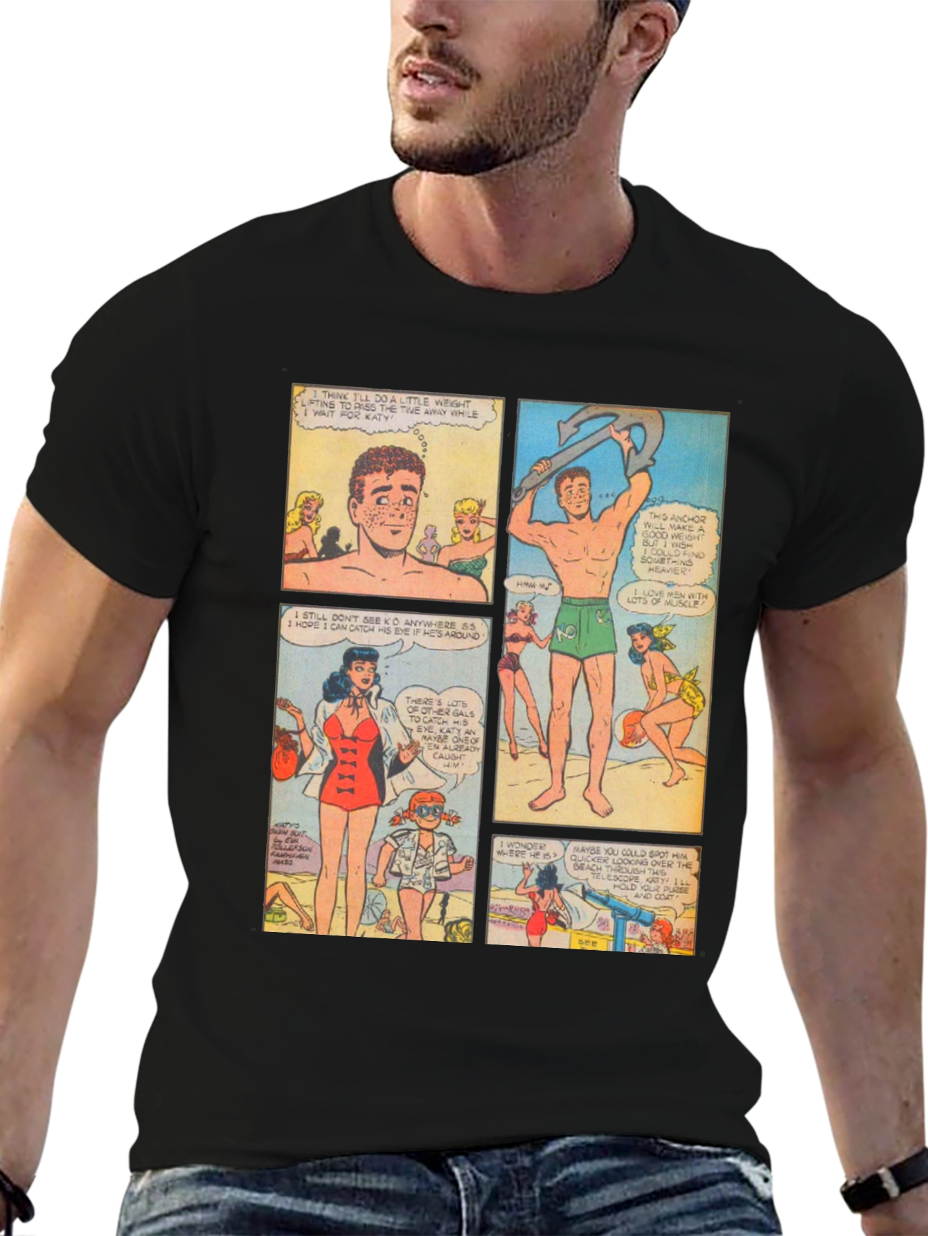 Retro Comic Strip Graphic T-Shirt