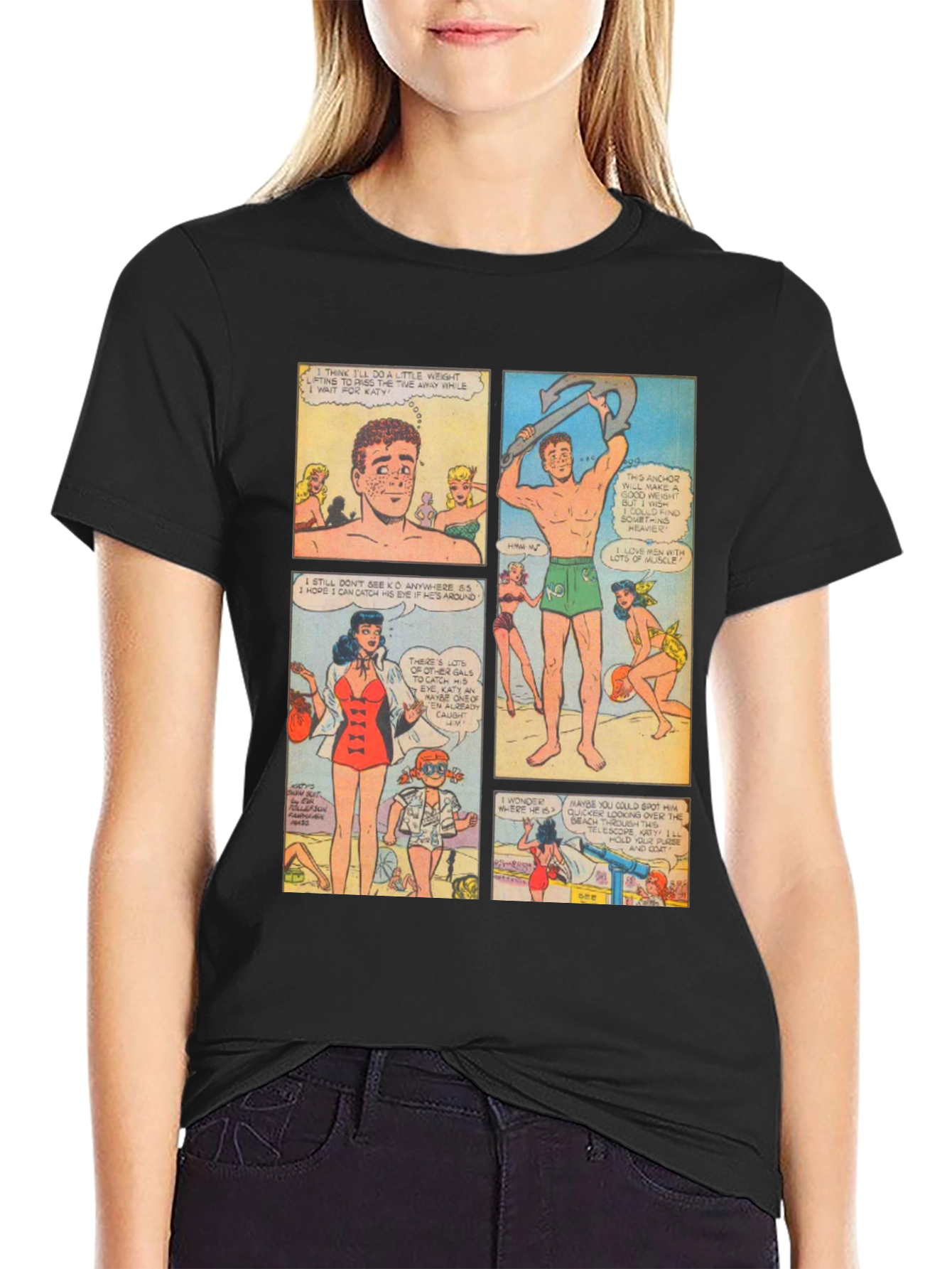 Retro Comic Strip Graphic T-Shirt