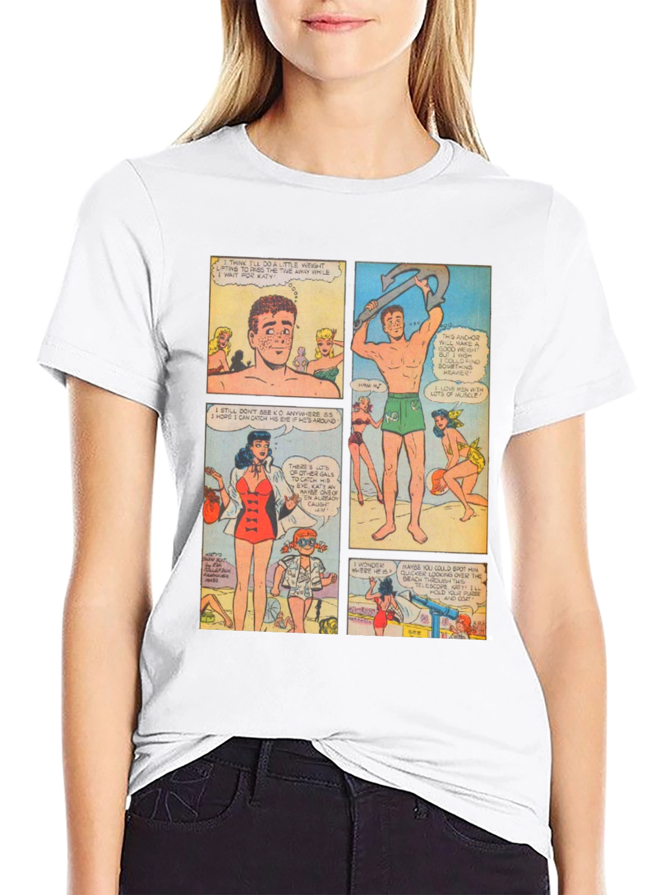 Retro Comic Strip Graphic T-Shirt