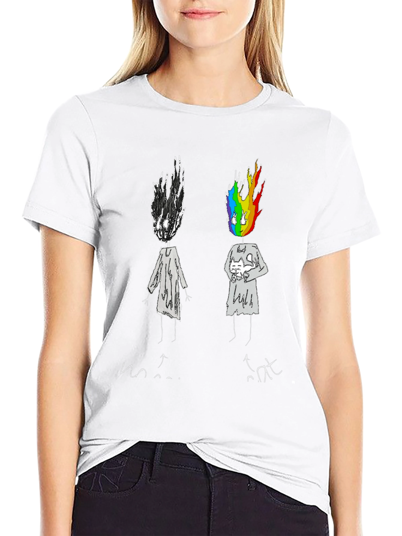 Emotional Rainbow Head Graphic Tee