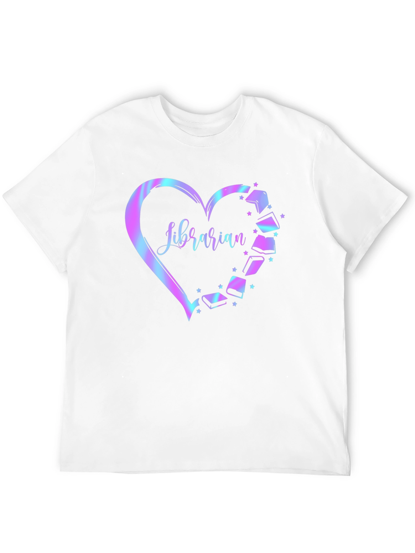 Librarian Heart Books Graphic T-Shirt