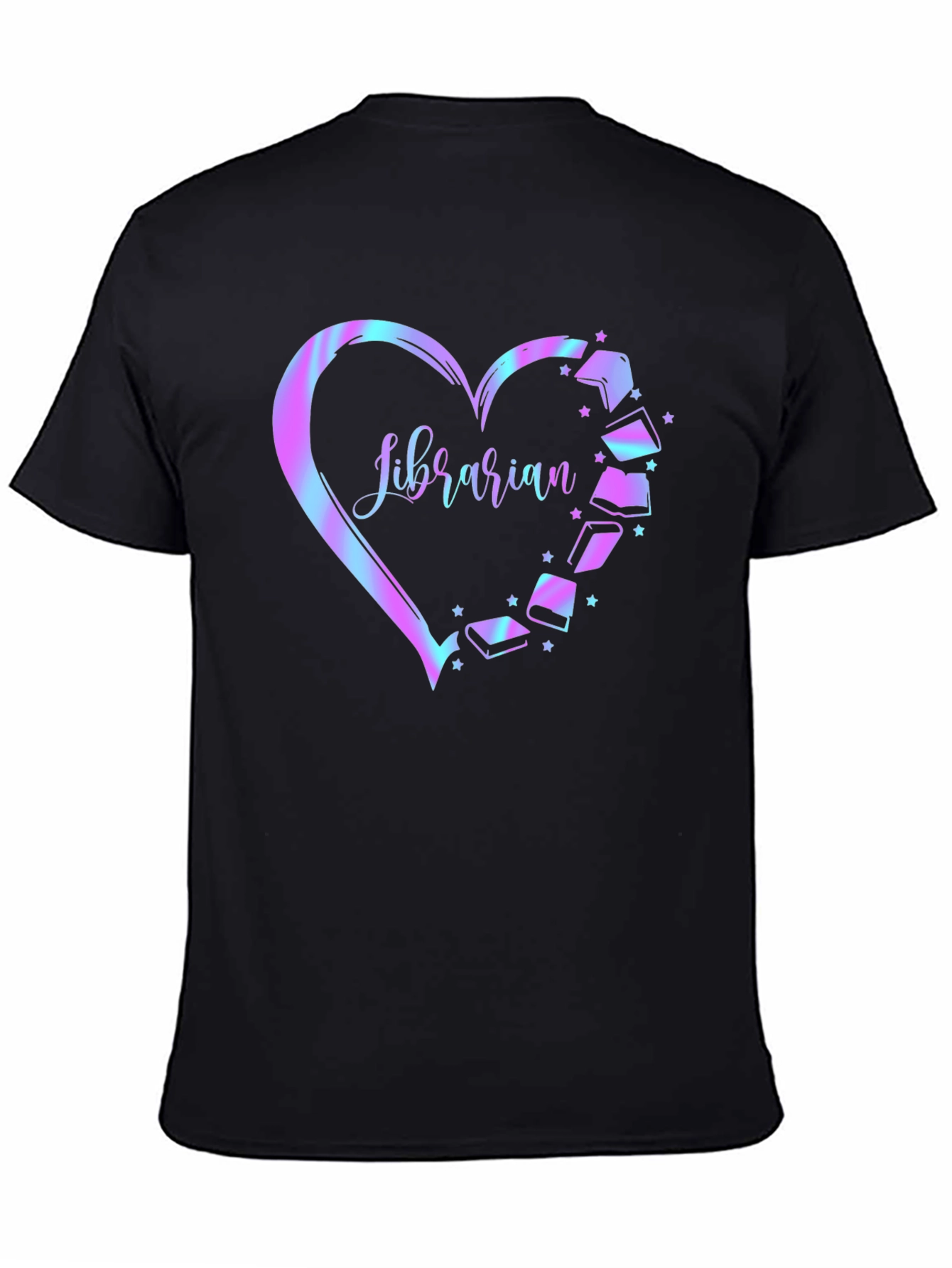 Librarian Heart Books Graphic T-Shirt