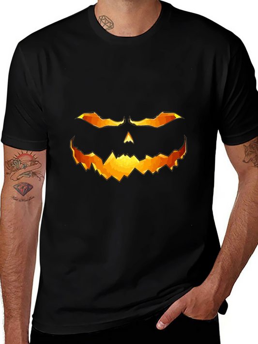 Halloween Pumpkin Face Graphic T-Shirt