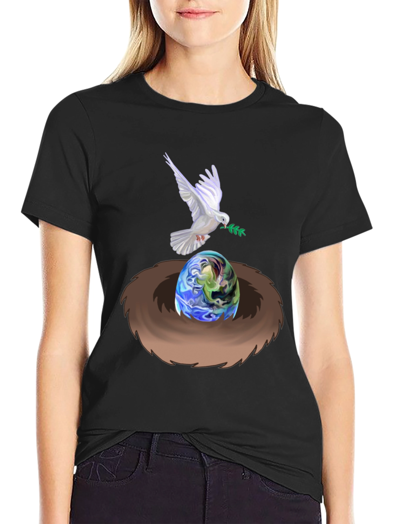 Dove Peace Nest Earth Graphic Tee