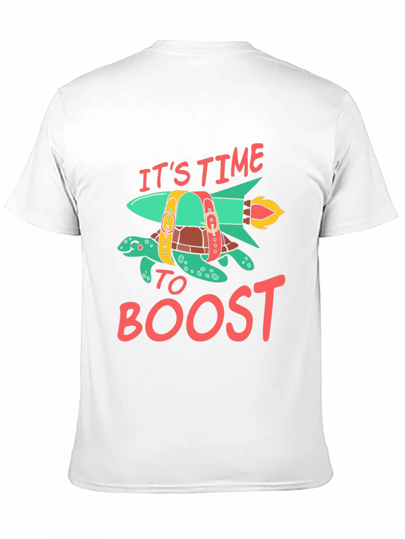 Time to Boost Rocket Turtle Graphic Tee