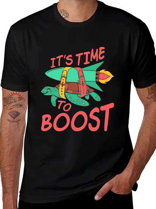 Time to Boost Rocket Turtle Graphic Tee