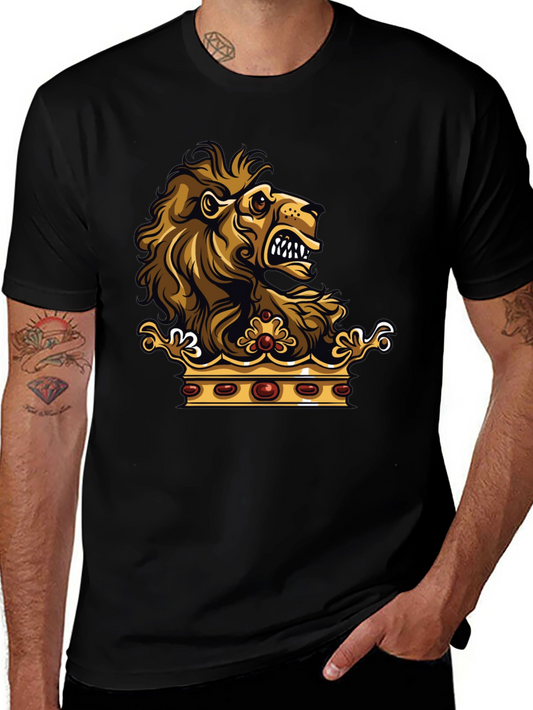 Lion Crown Graphic Black T-Shirt