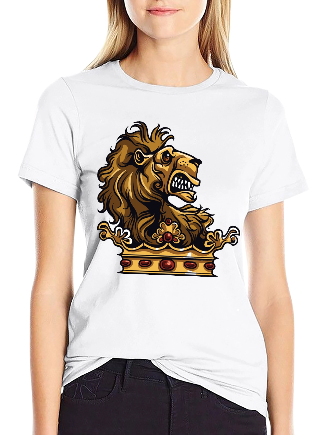 Lion Crown Graphic Black T-Shirt