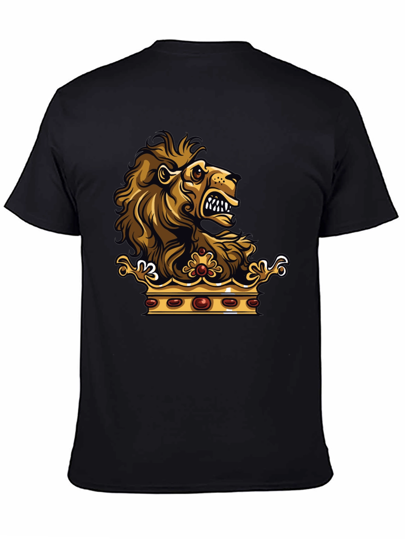 Lion Crown Graphic Black T-Shirt