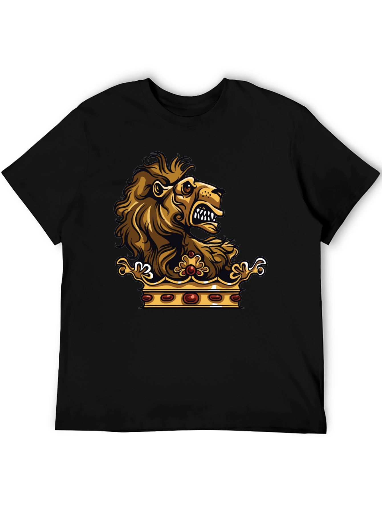 Lion Crown Graphic Black T-Shirt