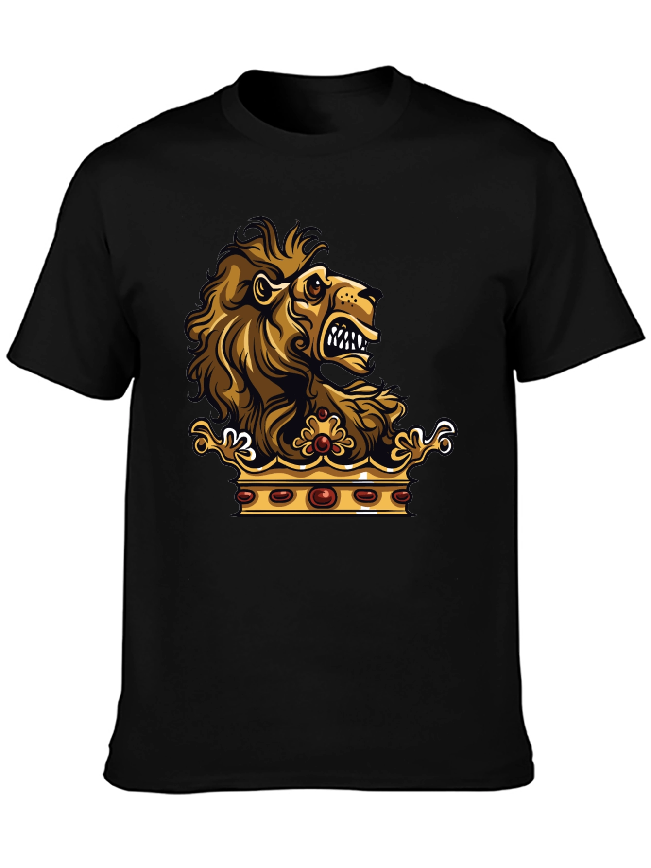 Lion Crown Graphic Black T-Shirt