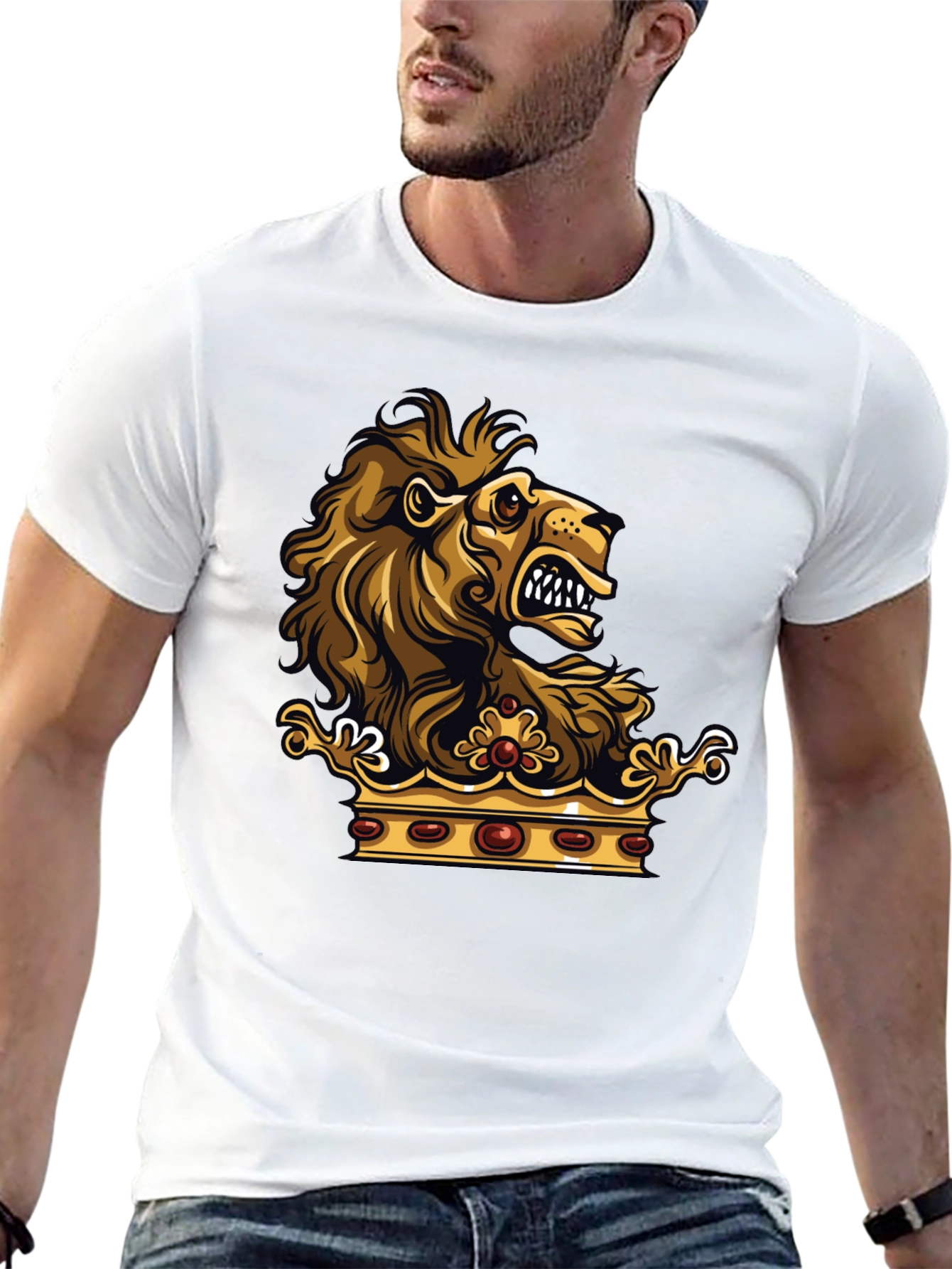 Lion Crown Graphic Black T-Shirt