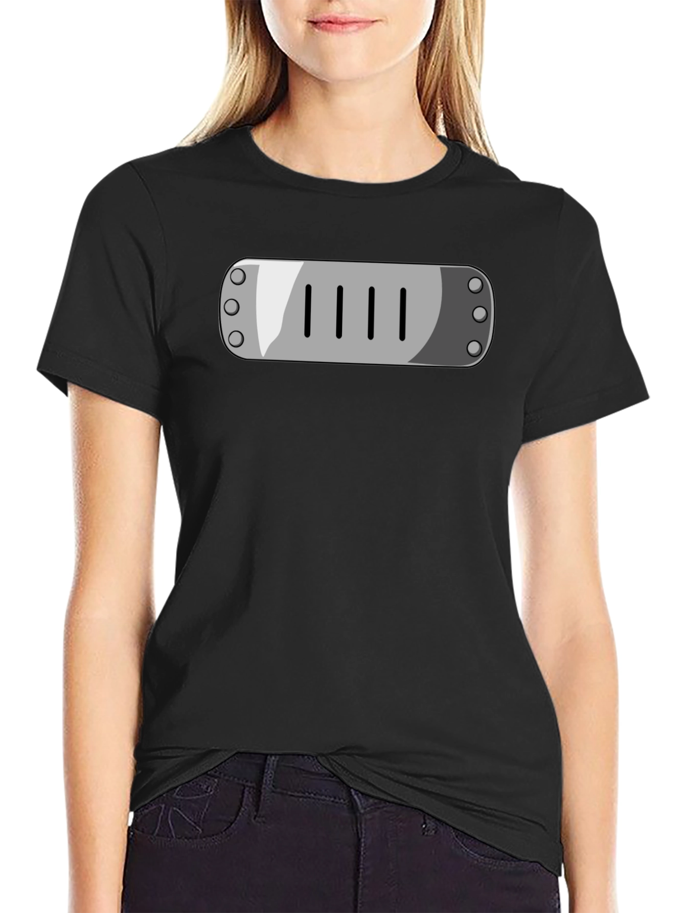 Anime Symbol Graphic Black T-Shirt
