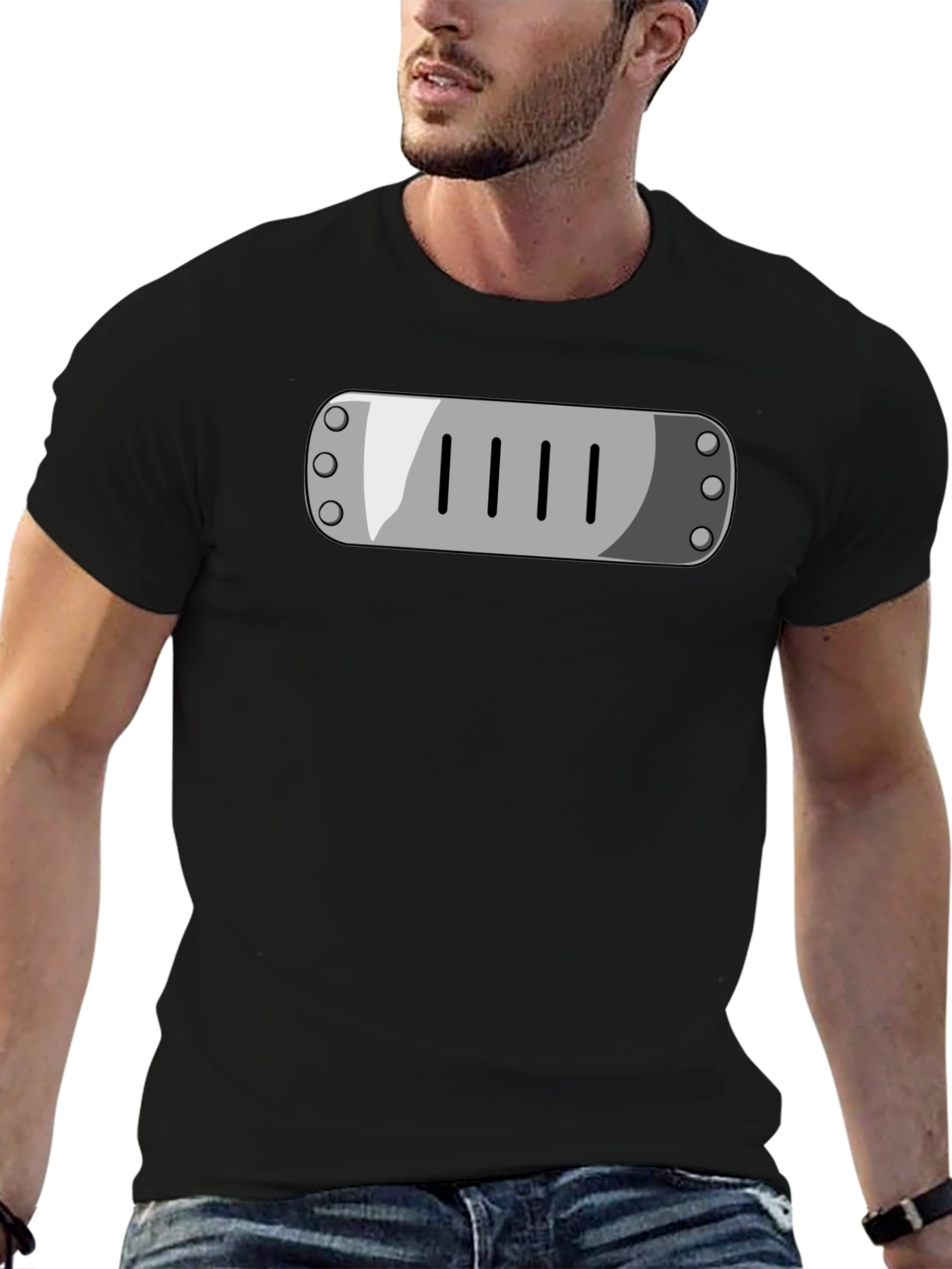 Anime Symbol Graphic Black T-Shirt