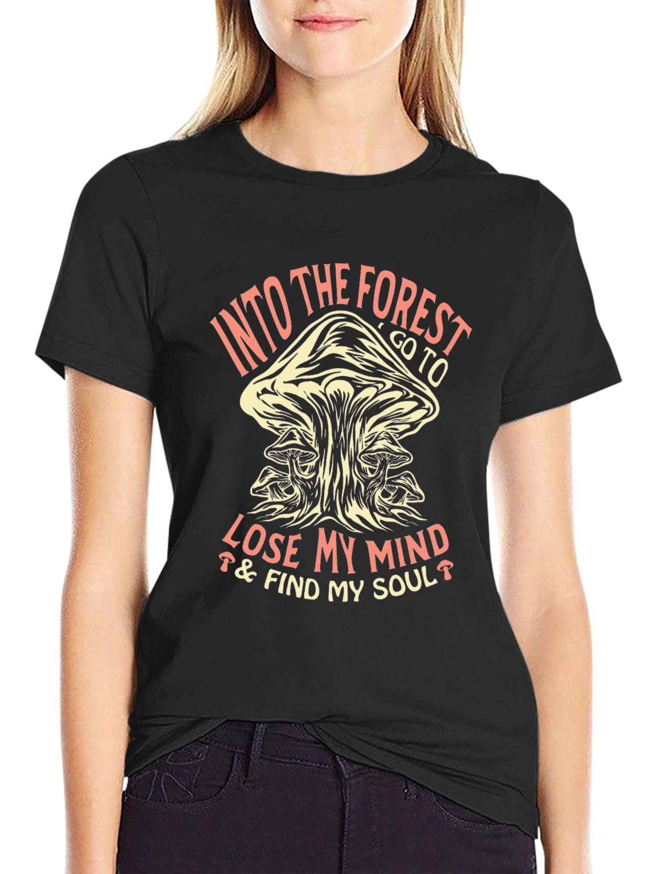 Into the Forest Mushroom Graphic T-Shirt