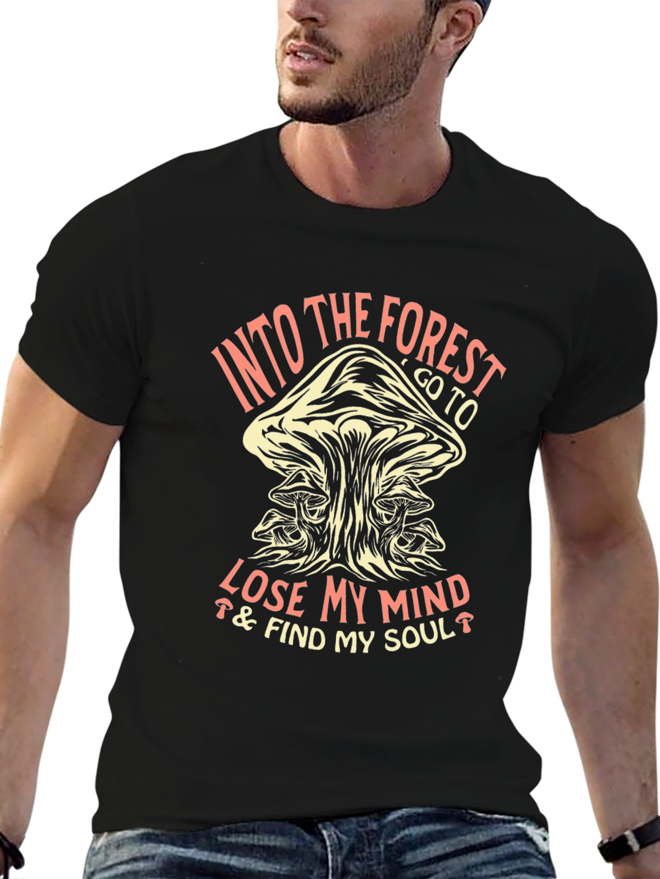 Into the Forest Mushroom Graphic T-Shirt