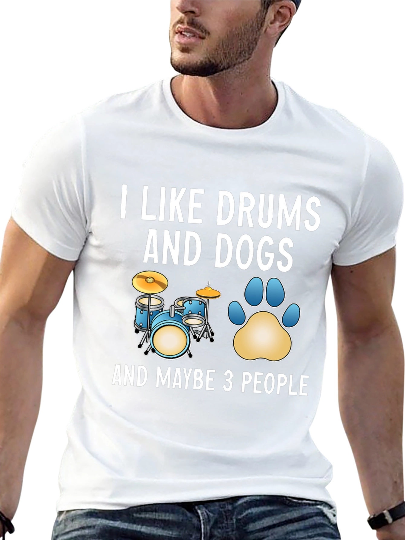 I Like Drums and Dogs Graphic T-Shirt