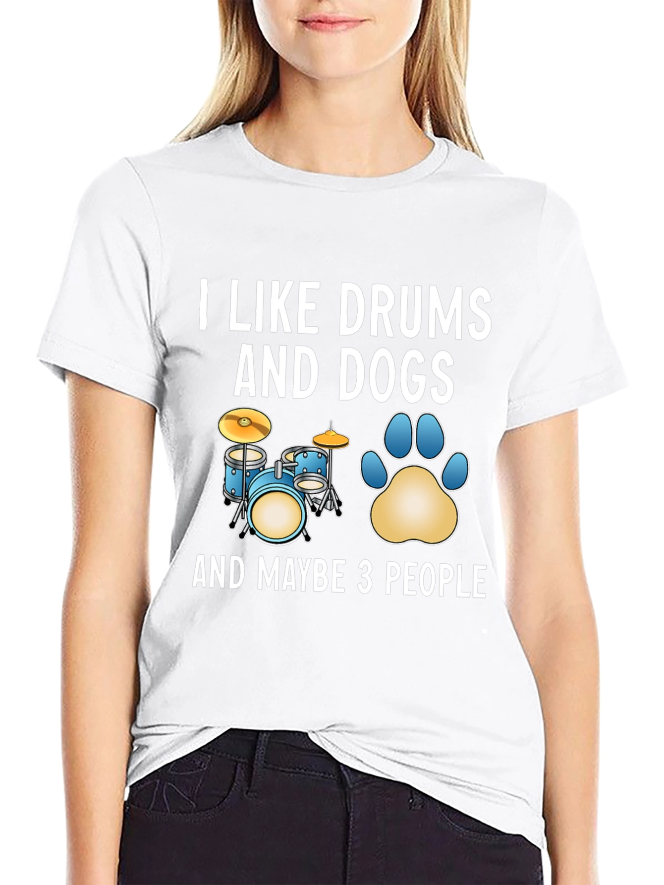 I Like Drums and Dogs Graphic T-Shirt