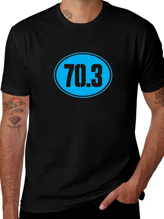 70.3 Triathlon T-Shirt - Black Cotton Tee