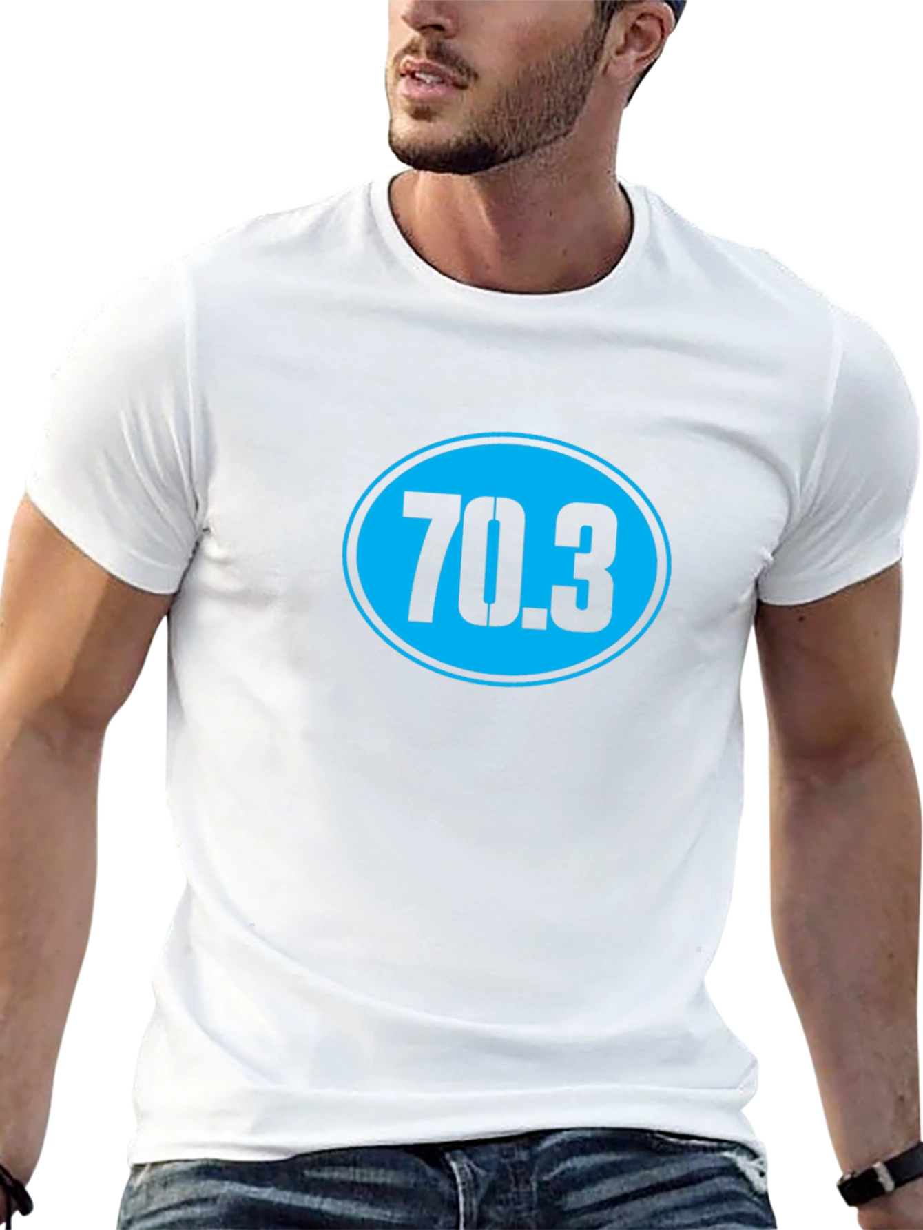 70.3 Triathlon T-Shirt - Black Cotton Tee