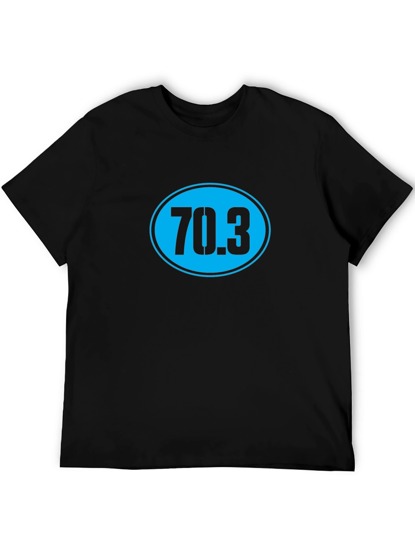 70.3 Triathlon T-Shirt - Black Cotton Tee