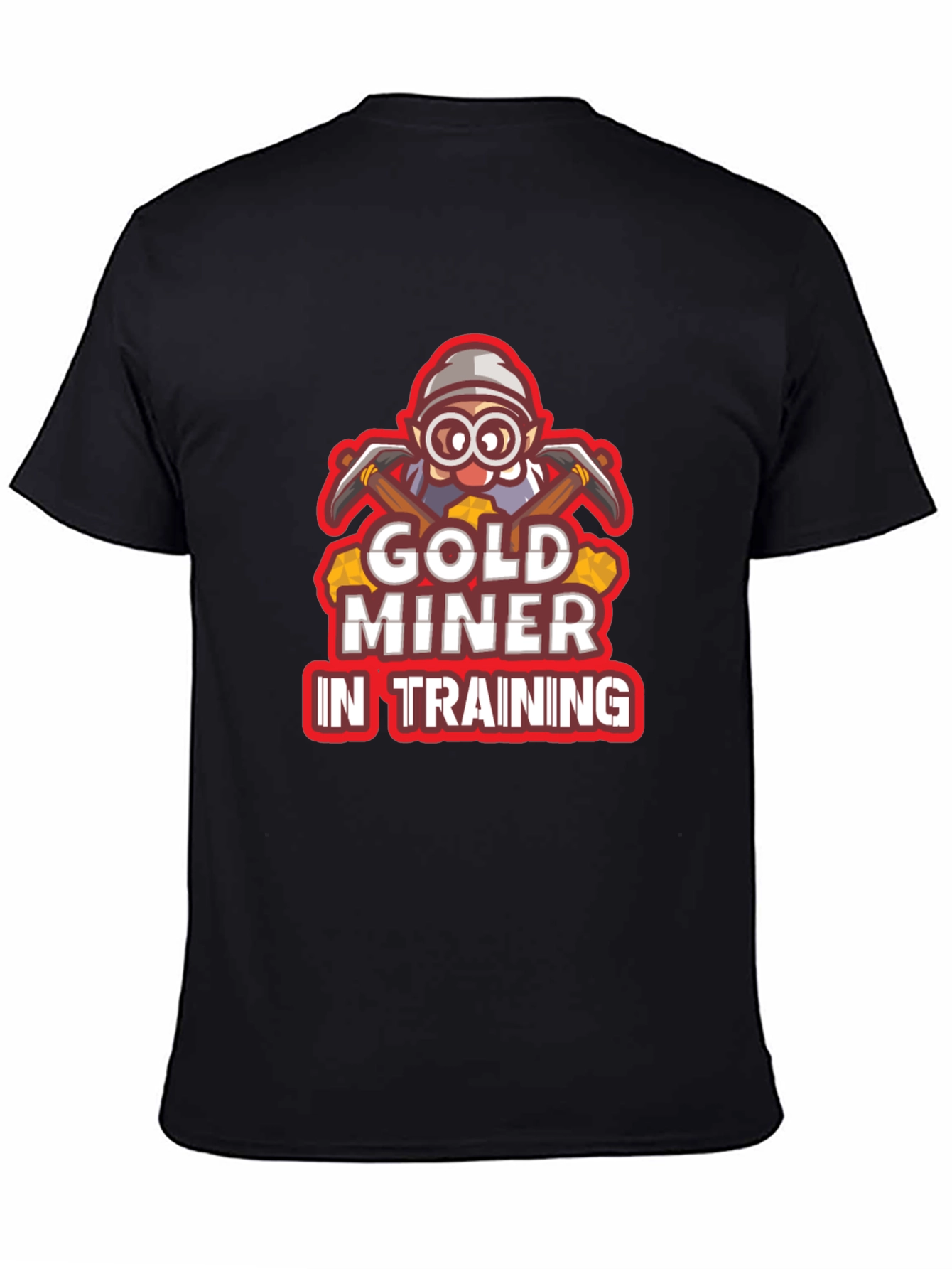 Gold Miner In Training Black T-Shirt