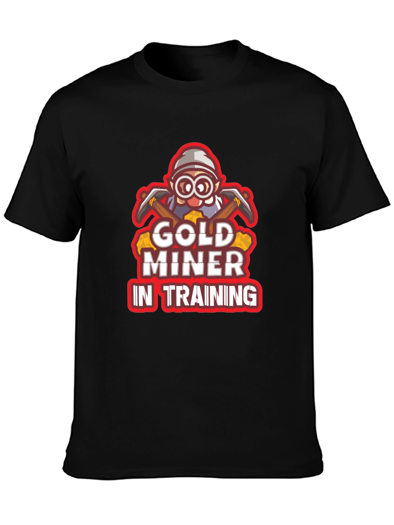 Gold Miner In Training Black T-Shirt