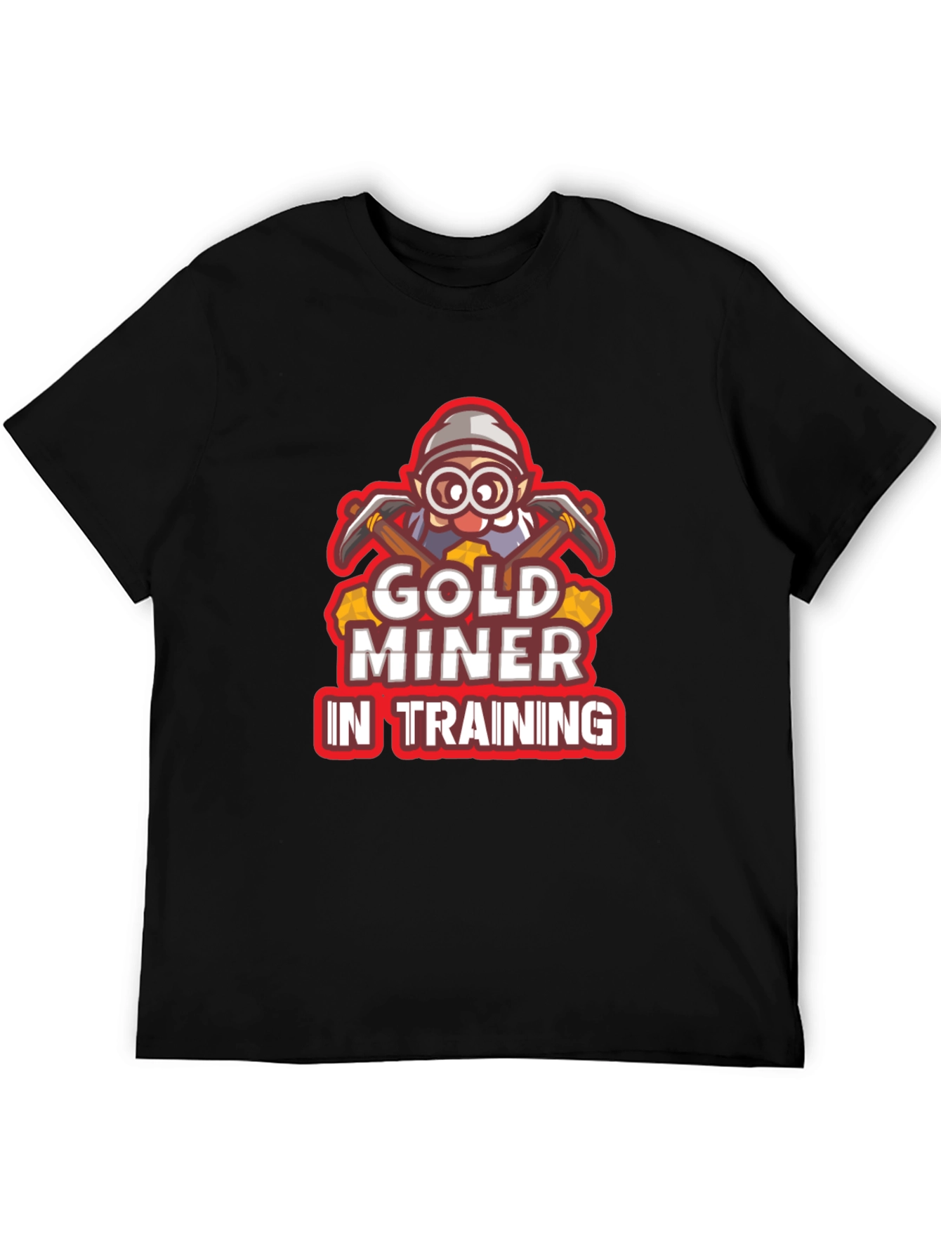 Gold Miner In Training Black T-Shirt