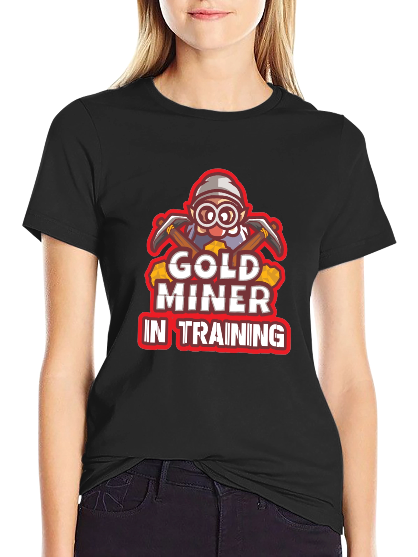 Gold Miner In Training Black T-Shirt