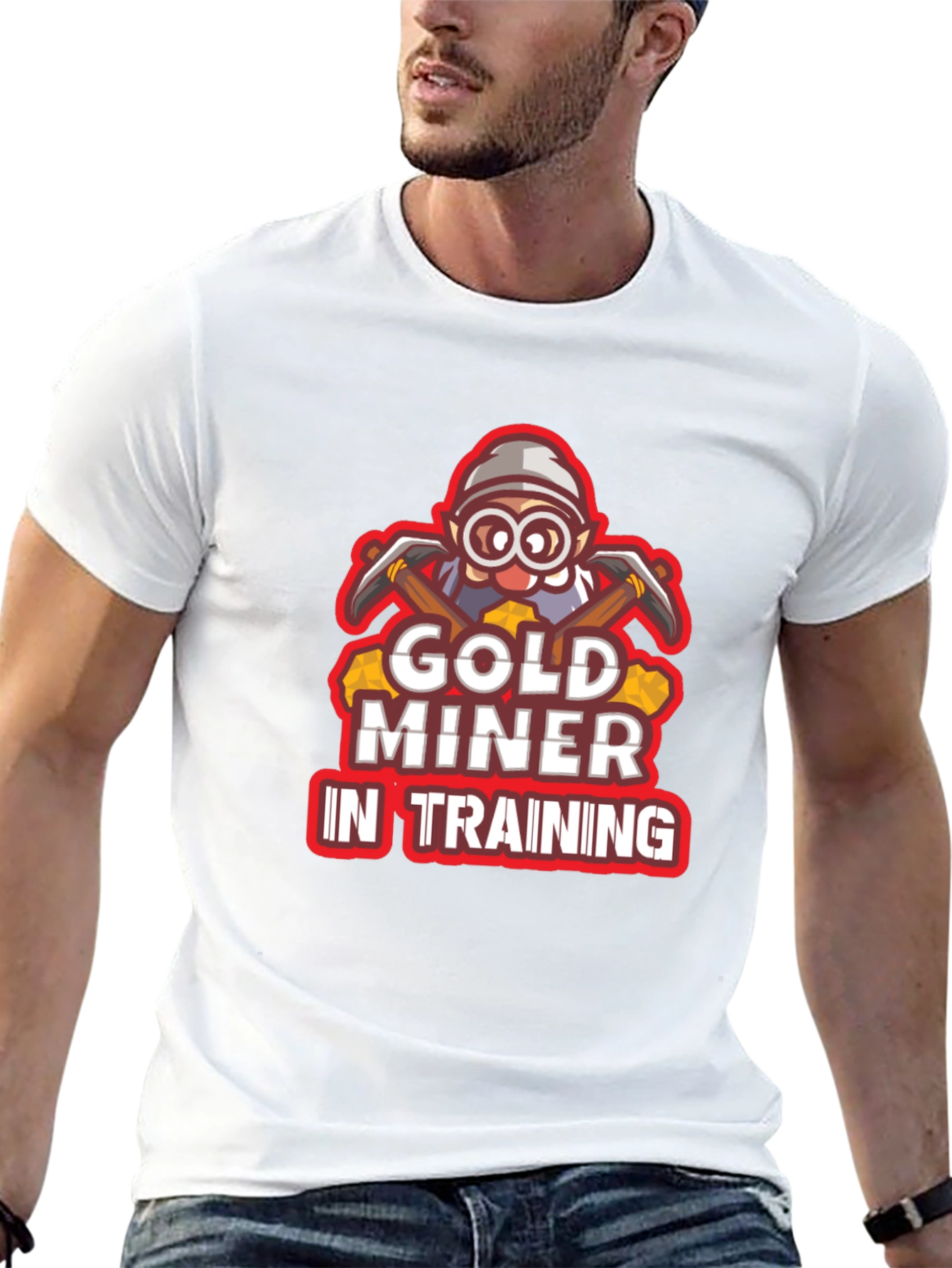 Gold Miner In Training Black T-Shirt